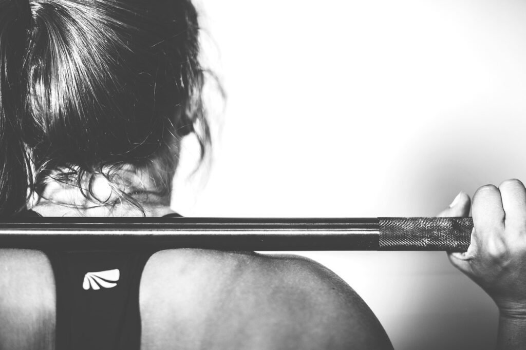 A woman in the gym