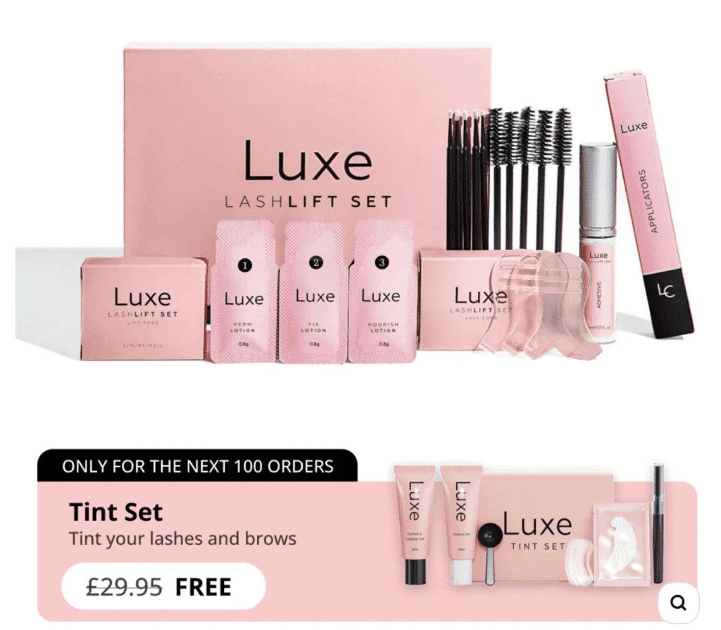 Luxe Lashlift Set + Free Tint Set