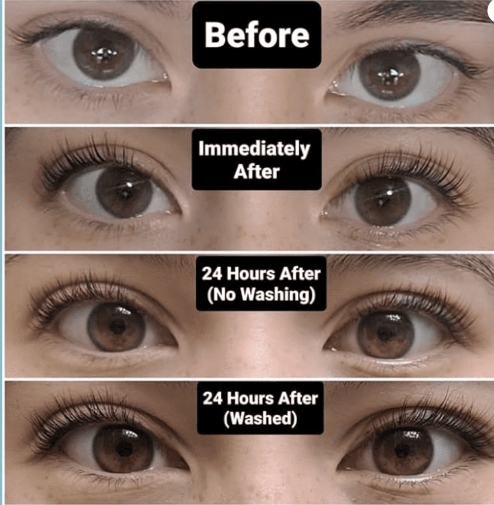 AYASAL Eyelash Perm Kit before and after